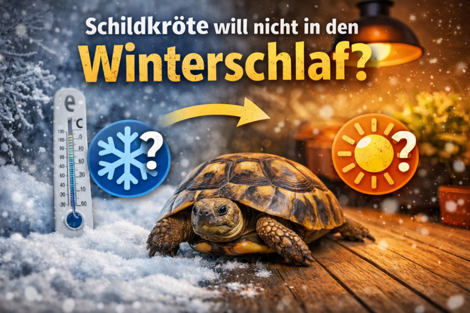 Schildkröte will nicht in den Winterschlaf